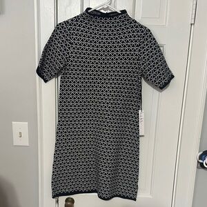 Nicole Miller black with white hearts sweater dress size XS